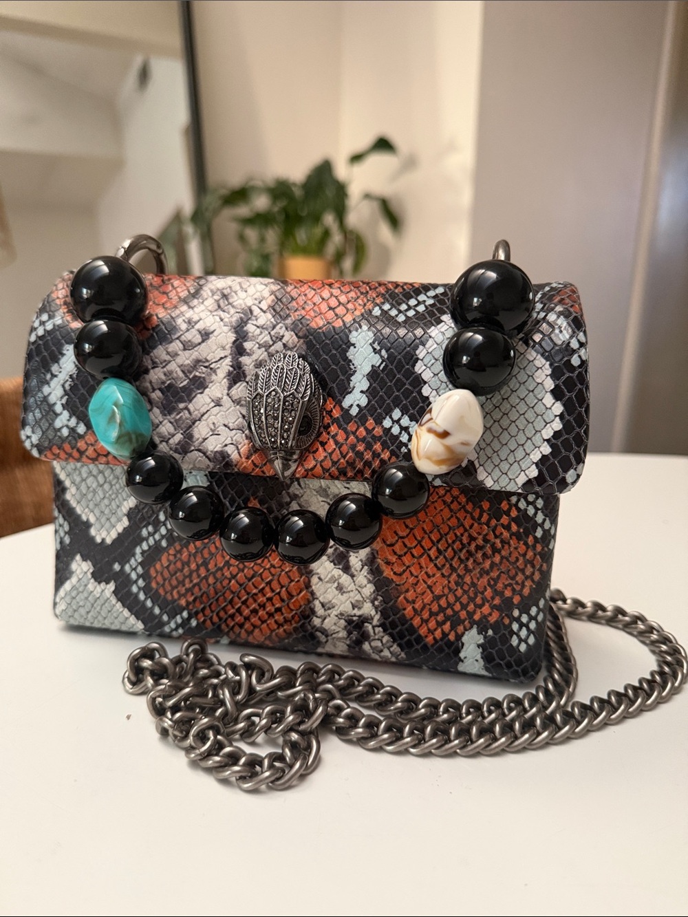 Kurt Geiger Mini Kensington Bag! Snake print!